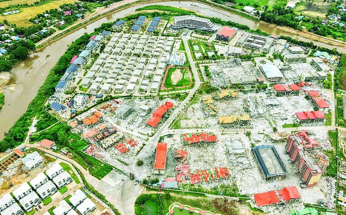 缅甸公布炸KK园区建筑影片　迄今逾180幢已拆毁