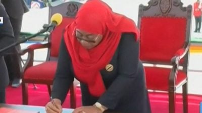 致命示威余波未平 坦桑尼亚总统哈桑宣誓就职