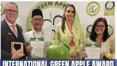 芙蓉市政厅获国际肯定  夺国际绿色苹果奖双金