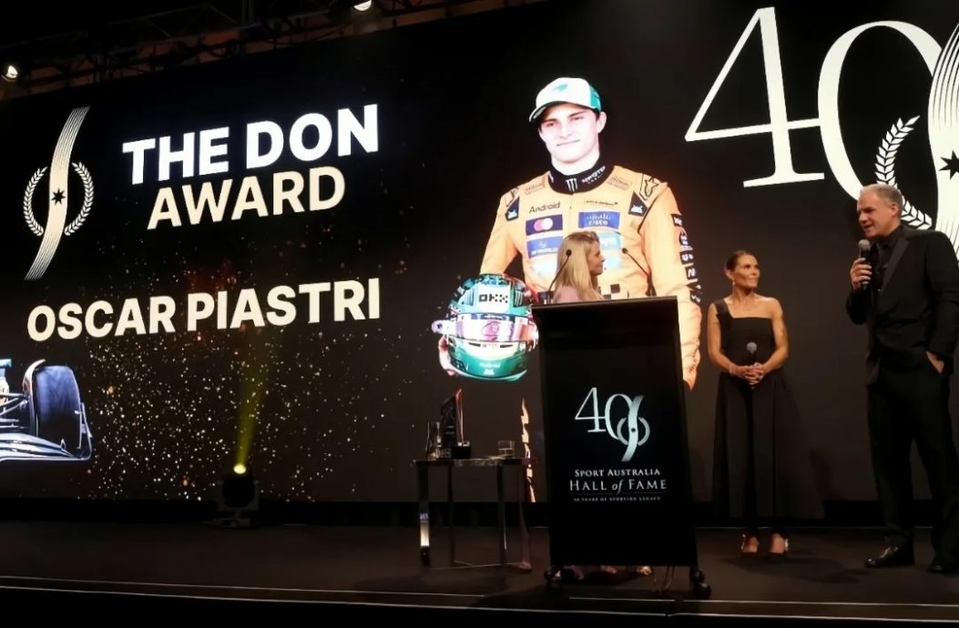 荣获澳洲最高体育荣誉  F1车手皮亚斯特里：莫大荣幸