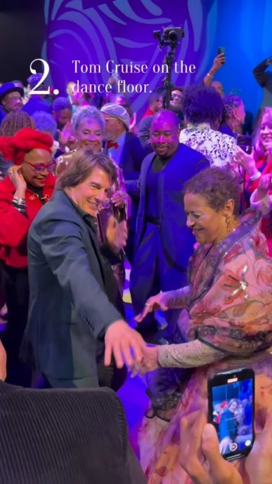 获颁奥斯卡终身成就奖 汤告鲁斯开心起舞