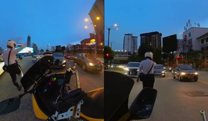 视频|司机停黄色格子被抓包 交警路过当场执法网民叫好