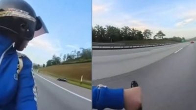 视频|女骑士高速大道U转险撞车 遭网痛批：救人也要顾好安全