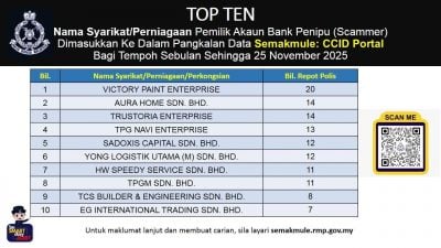 警方提醒民众切勿掉入网络诈骗陷阱 避免成为钱骡账户的受害者