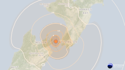 距纽西兰首都25公里  库克海峡4.9级地震 3万人感受到震动