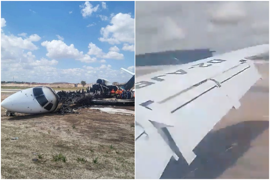 载刚果官员“包机坠毁” 降落冲出跑道瞬间起火　