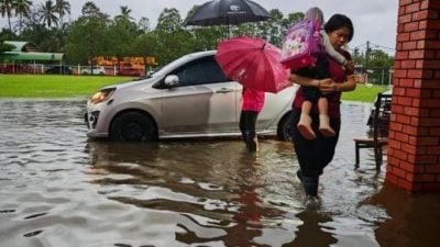长命雨来袭 利民华小又淹水