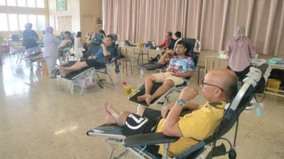 霹慈悲社捐血运动 收获128包血液