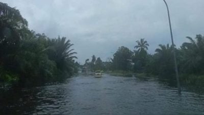 霹水灾县属减至6个 江沙霹雳河水位处警戒水平