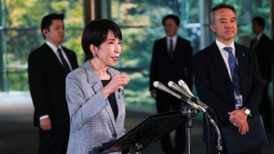 高市支持率高 日本在野党为可能提前选举加紧准备