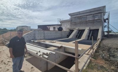 甲唯一螺旋式系统  鲁容河口水闸能挡水抽水