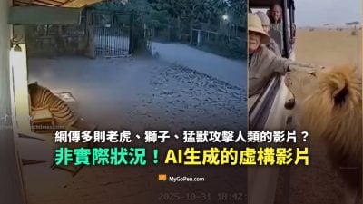 查核网：非真实发生案例      网传虎伤人皆AI生成