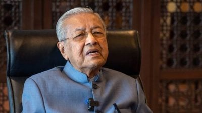 呼吁马来人单独组强势政府 马哈迪：便可解贫困问题