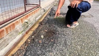 水管破裂数月水白流   东街那组屋民促速修复