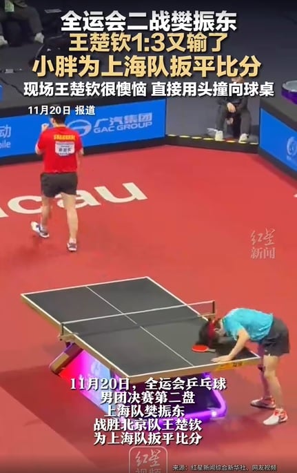（已签发）憾负后头台球台自嘲 王楚钦回应：“别在意不重要细节”