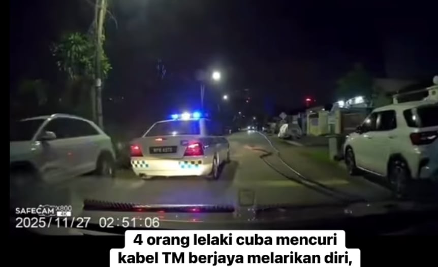 (已签发)柔:4男涉偷电缆 警方调查追捕中