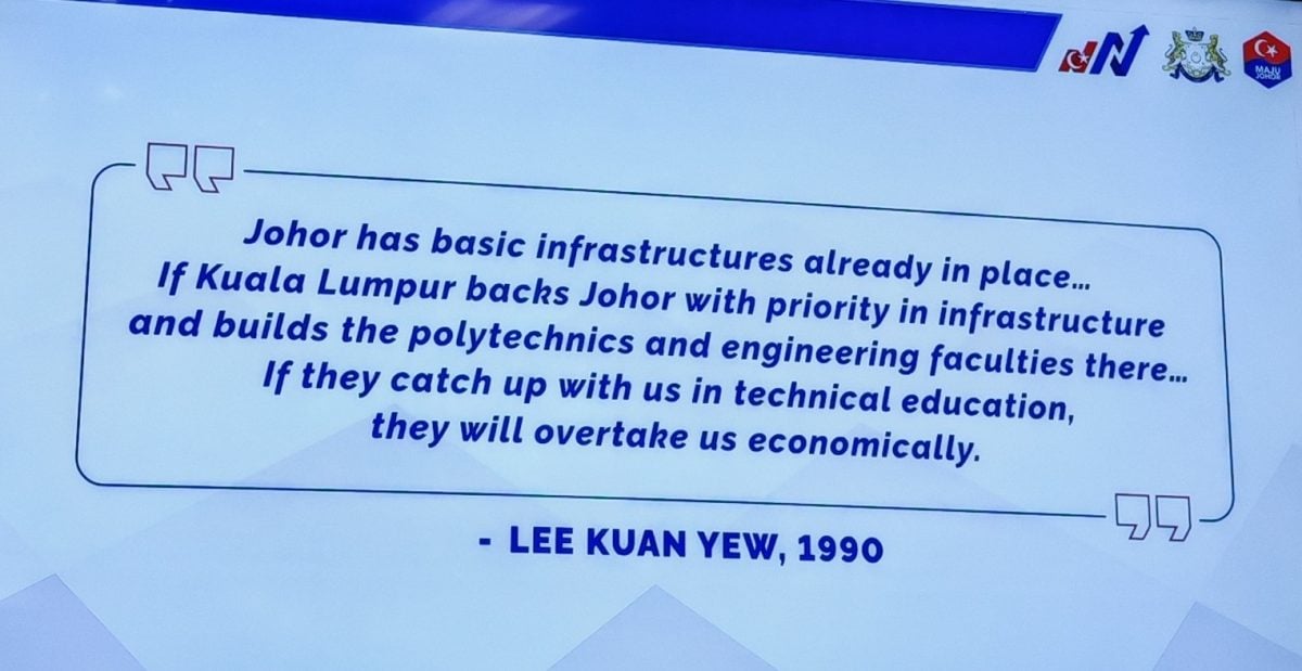 （已签发）柔：州议会丨新加坡已故前总理李光耀   35年前已预见柔潜能？
