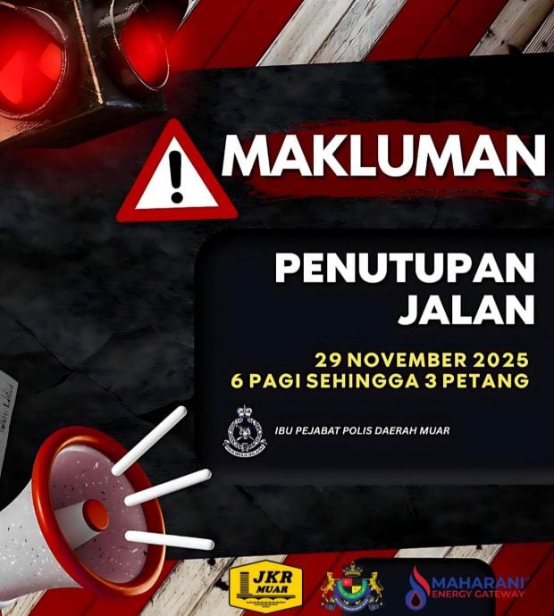 （已签发）柔：推介马哈拉尼自由港计划   麻坡29日多路段封闭