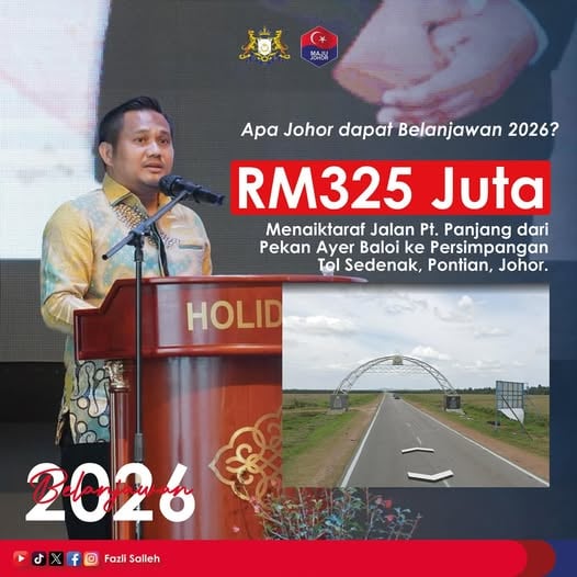 法兹里:政府拨款建巴力班让路 促进柔南郊区交通网