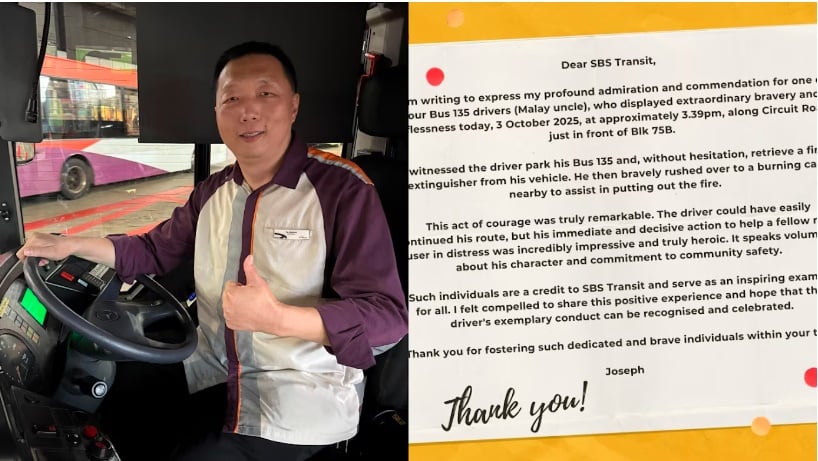 （已签发）柔：狮城二三事：值班时遇汽车着火 2巴士车长挺身救火获赞