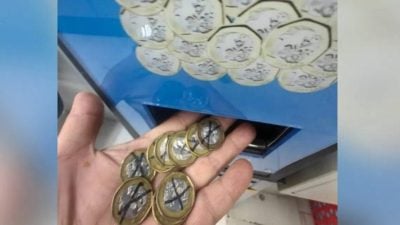 自助洗衣店硬币画“X”引关注 业者：防换币机被滥用