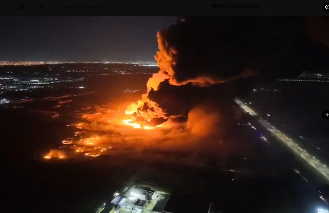 （视频）阿根廷工业区大爆炸至少20人伤 传是小型飞机坠毁引发