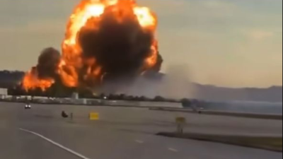 美UPS货机起飞后坠毁爆炸 机场临时关闭