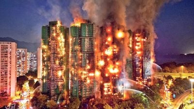 香港宏福苑五级大火 增至44死58伤