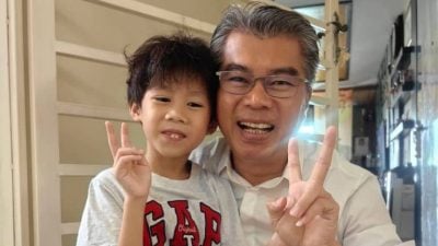 沙巴州选 | 张克骏投票前秀父爱 “竞选期14天见儿子不到4小时”