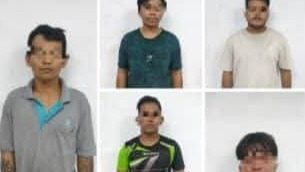 其中1人身上藏毒  9涉毒男遭警逮捕调查