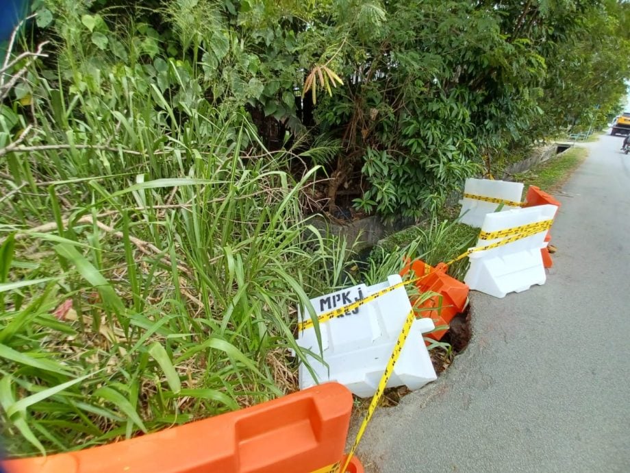 mz头//大都会/甘榜双溪拉玛达兰阿兵路崩塌逾半年没抢修