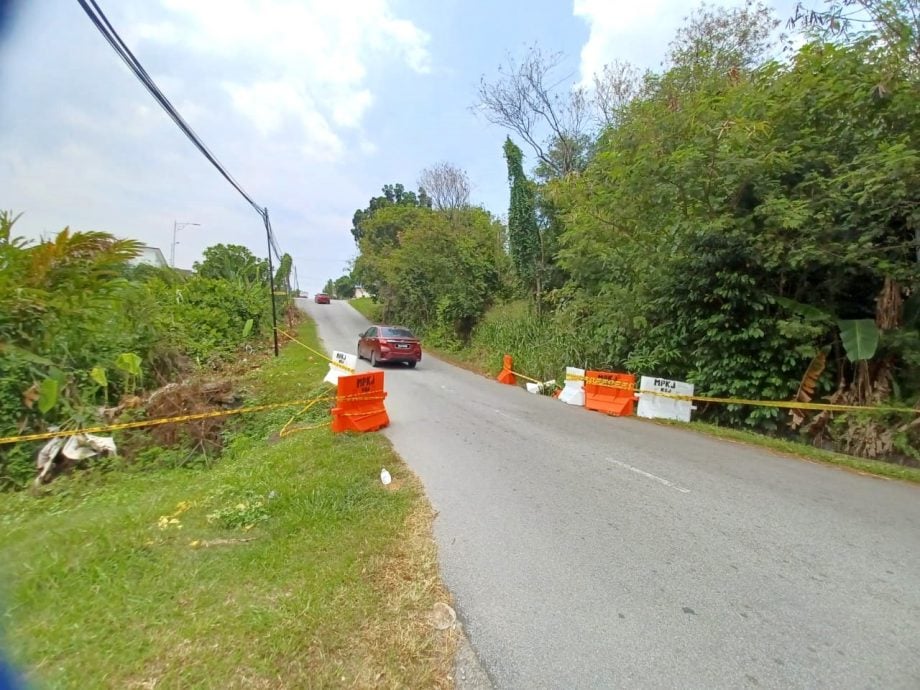 mz头//大都会/甘榜双溪拉玛达兰阿兵路崩塌逾半年没抢修