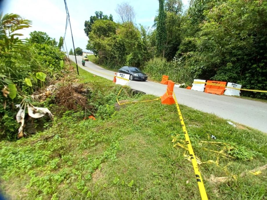 mz头//大都会/甘榜双溪拉玛达兰阿兵路崩塌逾半年没抢修