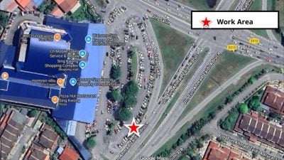 10日起安装大水管．沙廉星光停车场局部关闭