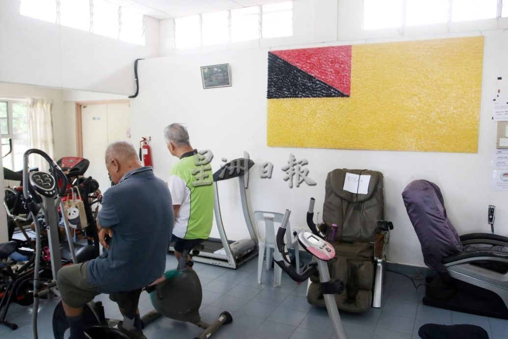 供星洲网:银发创意无限!小甘密乐龄中心长者3万6000支水草拼州旗