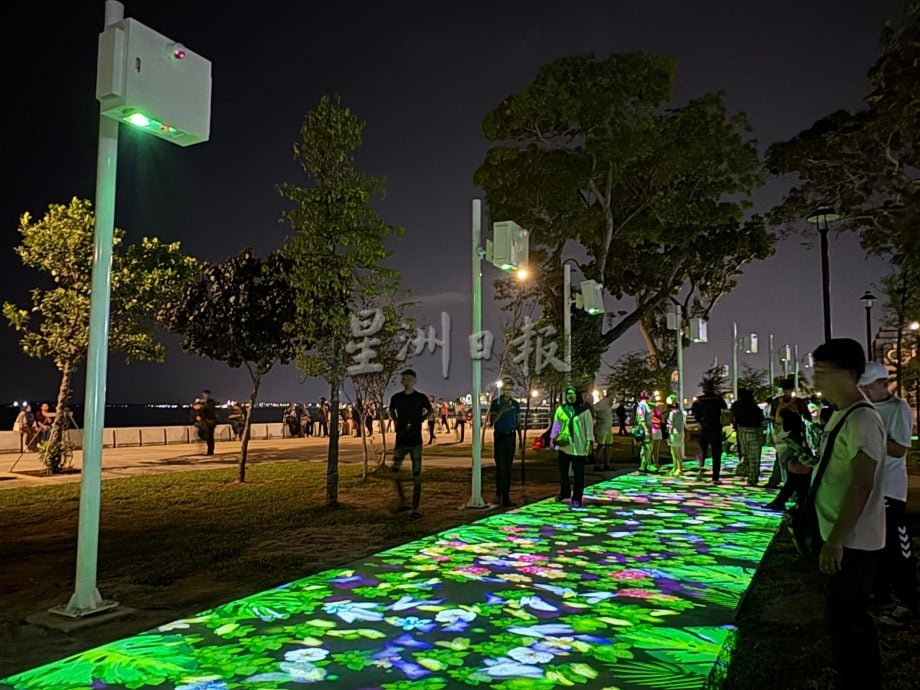 (大北马)旧关仔角直线公园灯光投影秀