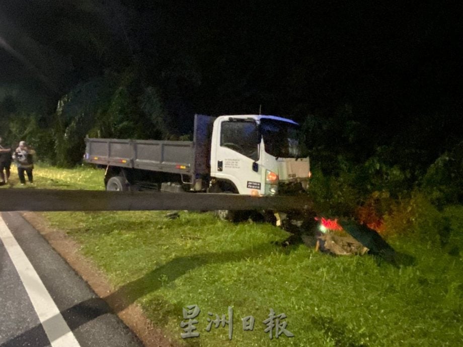 放工回家遇祸 保安员骑摩托遭罗里撞当场丧命