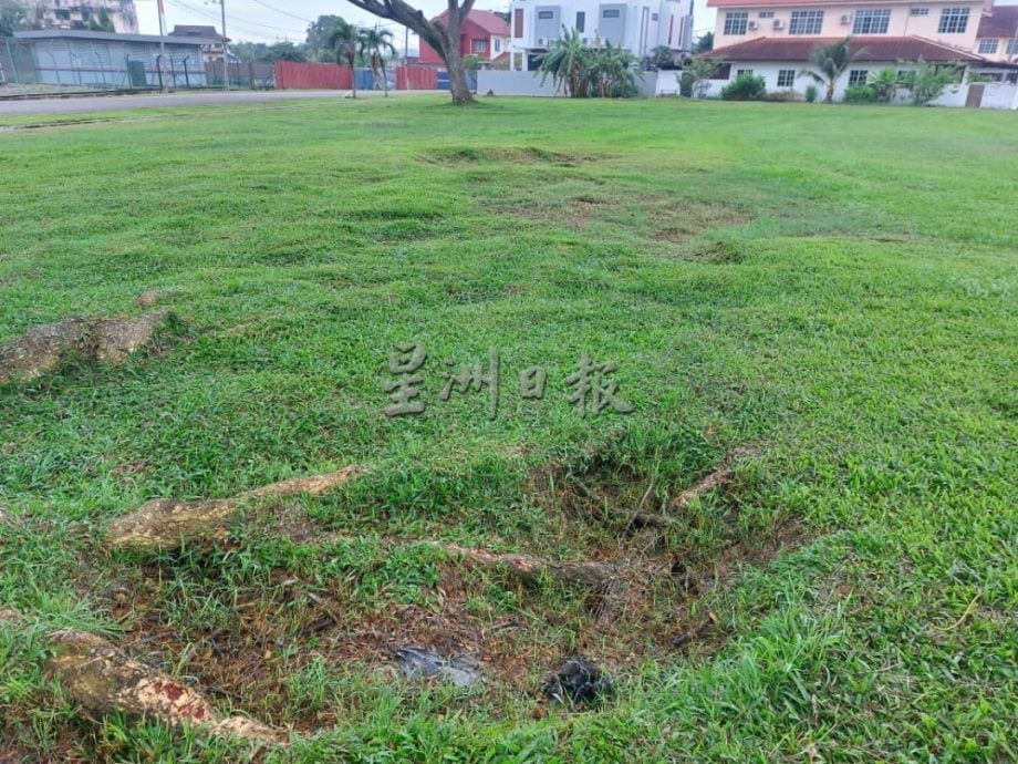 （古城封面副文）住宅区草场出现洞坑