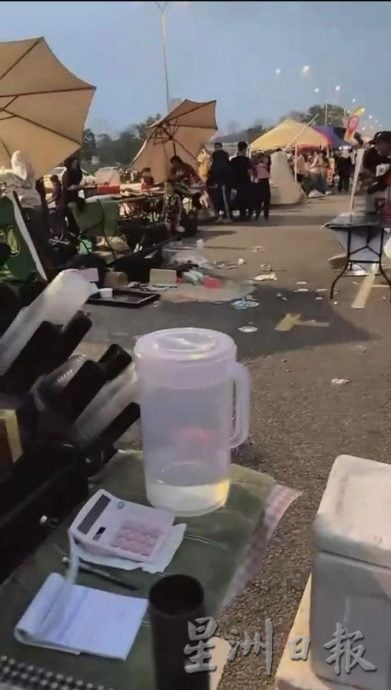 （古城第三版主文）武吉士灵烈美食中心遭强风暴雨袭击