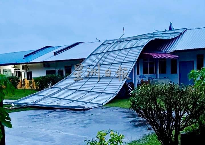 供星洲网/“森亚尔”破坏力惊人，波县多所学校建筑物遭暴风来袭