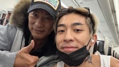 机上遇任达华晒同框照　Tyson Yoshi搬出《PTU》金句笑翻网民