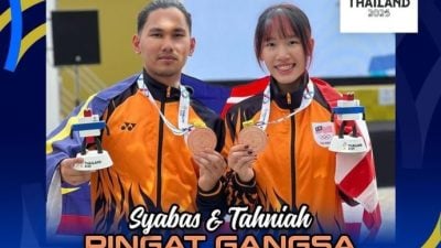 2025泰国东运会|混合团体10公尺气莱福枪  哈里斯颜辰洁夺铜