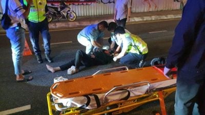 摩托撞轿车 印尼籍女骑士受伤送院