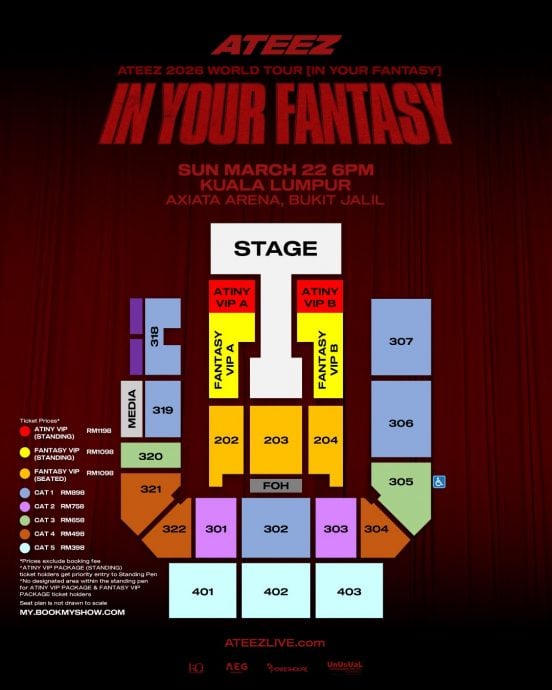 ATEEZ明年322唱进大马 门票明日起开售