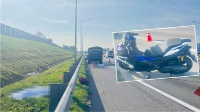 摩托疑失控撞护栏 骑士乘客殒命大道