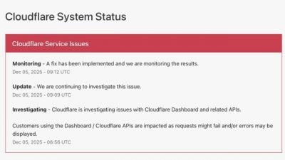 Cloudflare全球服务中断 Canva热门网站受影响