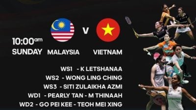 泰国东运会羽球赛  黄玲青乐蒂率队逆转越南  大马女团旗开得胜