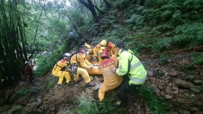 ​台男子独攀基隆龙门谷　失足摔落边坡受困2天获救