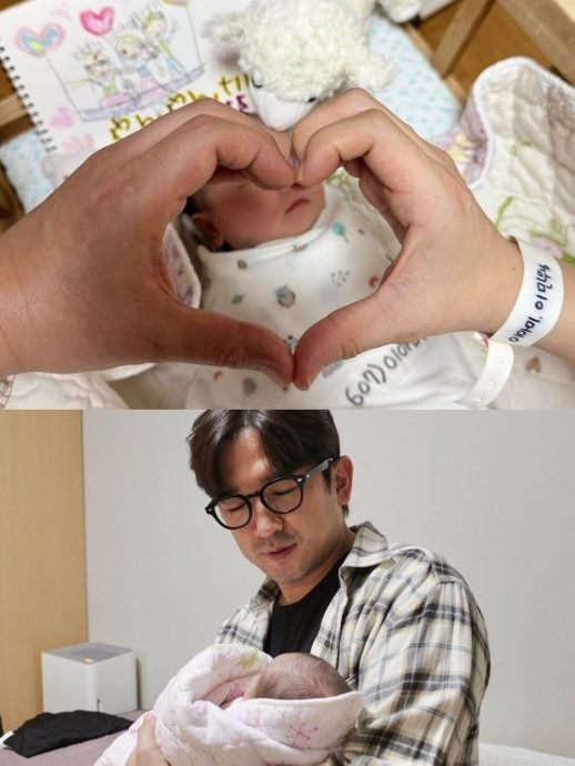 “神话”李玟雨升格当爸 公开抱娃照:一家四口都幸福