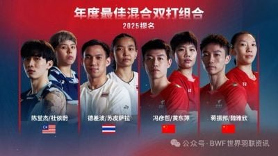 世界羽联2025年度最佳球员|大马10人提名  世冠杰蔚领衔乐蒂谢苏飞汀入围